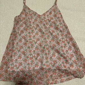 La Hearts Pink and White Sleeveless Camisole